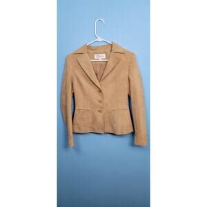 Women's Etam Tan Coat Blazer Size 160/80A With Pockets